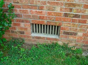 Ventilation au bas du mur