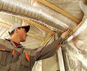 Installation d'un conduit de ventilation au sous-sol