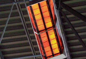 L'énergie rayonnante est générée directement au-dessus de la zone chauffée