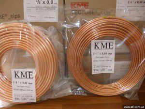 tuyau de cuivre dans une bobine