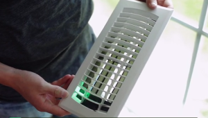 grille de ventilation d'alimentation avec volets réglables électriquement