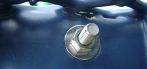 Écrou sur une rondelle large